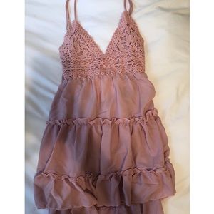 Light blush halter dress